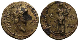 Thrace, Perinthus. Nero, AD 54-68. AE. 7.27 g. 25.12 mm.
Obv: ΝƐΡΩΝ ΚΑΙϹΑΡ ϹƐΒΑϹΤΟϹ. Laureate head of Nero, right.
Rev: ΠΕΡΙΝΘΙΩΝ. Apollo standing, ...