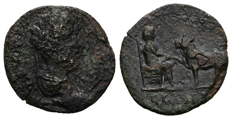 Mysia, Parium. Commodus, AD 177-192. AE. 3.66 g. 23.13 mm.
Obv: IMP CAI M AV COM...