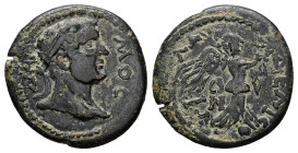 Lydia, Philadelphia. Pseudo-autonomous, c. AD 3rd century. AE. 6.69 g. 23.77 mm.
Obv: ΔΗΜΟC; head of Demos, right.
Rev: ΦΙΛΑΔΕΛΦΕΩΝ; Nike on globe s...