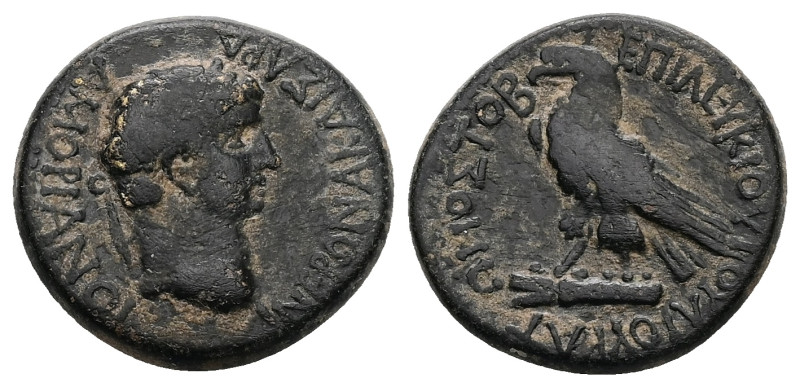 Phrygia, Amorium. Nero, AD 54-68. AE. 6.27 g. 21.21 mm. Leukios Ioulios Kato, ma...