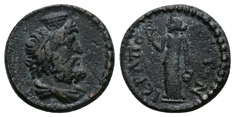 Phrygia, Hierapolis. Pseudo-autonomous, AD 98-117. AE. 4.52 g. 18.53 mm.
Obv: Dr...