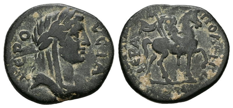 Phrygia, Hierapolis. Pseudo-autonomous. AE. 6.87 g. 23.34 mm.
Obv: ΒΟVΛΗ. Veiled...