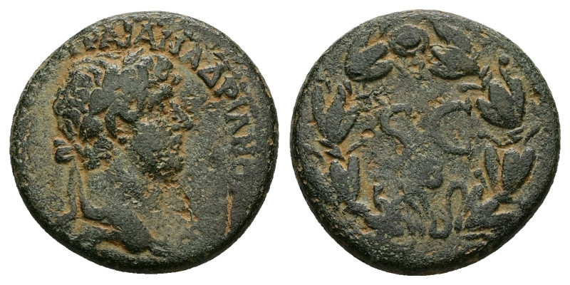 Syria, Antioch. Hadrian, AD 117-138. AE. 5.66 g. 20.39 mm.
Obv: [ΑΥΤΟΚΡ ΚΑΙϹ Τ]Ρ...