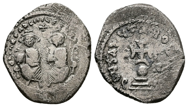Heraclius and Heraclius Constantine, AD 610-641. AR, Hexagram. 6.39 g. 24.90 mm....
