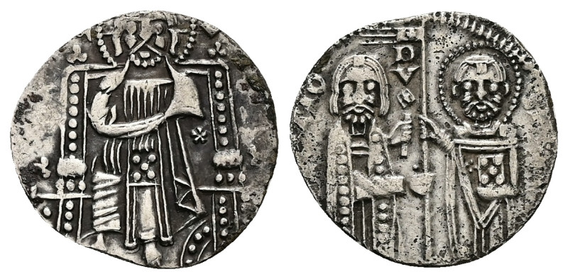 Republic of Venice. Giovanni Soranzo, AD 1312-1328. AR, Grosso. 1.67 g. 18.49 mm...