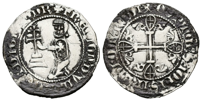 Knights of St. John. Grand Master Hélion de Villeneuve, AD 1319-1346. AR, Giglia...