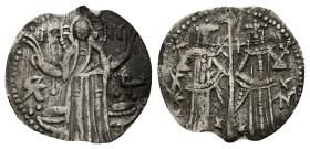 Bulgaria. Ivan Aleksandar and Mihail Asen IV, AD 1331–1371. AR, Gros. 1.40 g. 19.96 mm. Veliko Turnovo.
Obv: IC – XC. Christ Pantokrator standing faci...