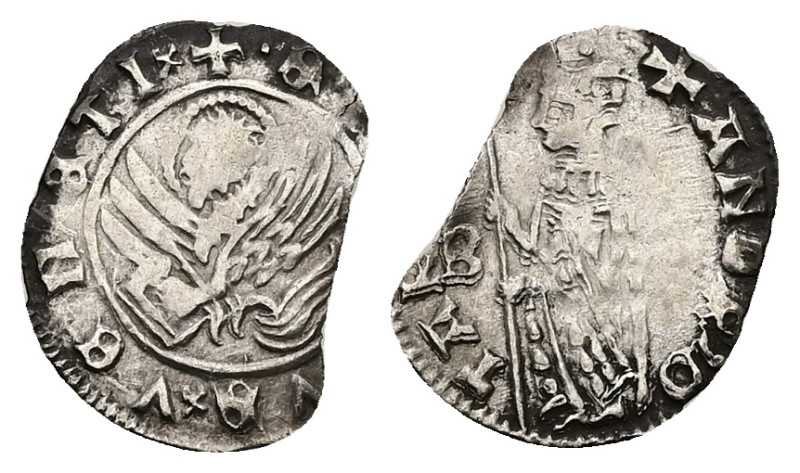 Italy. Venice. Andrea Contarini, AD 1367-1382. AR, Soldino. 0.38 g. 14.78 mm.
Ob...