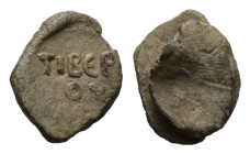 PB Greco-Roman cloth seal of Tiberius (c. AD 3rd century)
On the obverse, inscription of ΤΙΒΕΡ[Ι]ΟΥ: (seal of) Tiberios.
Weight: 6.65 g.
Diameter: 18....