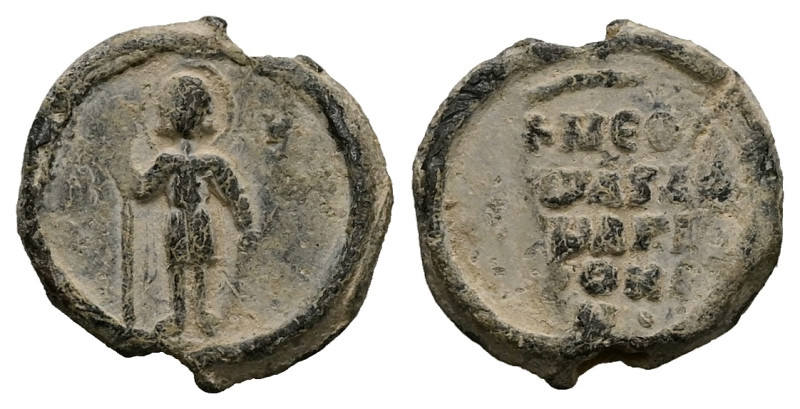 PB Byzantine seal of Methodios monk and servant of St Prokopios (AD 11th century...