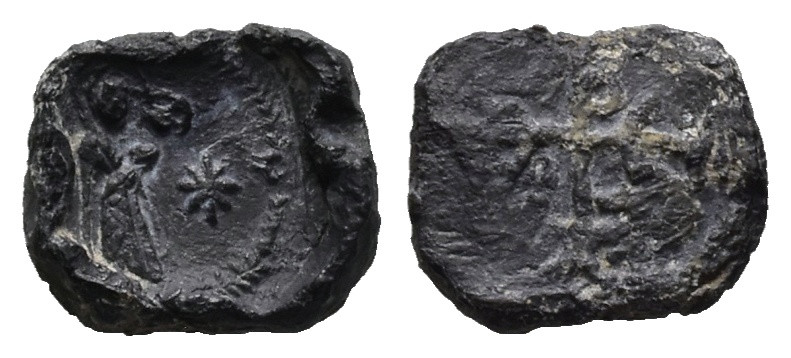 PB Byzantine monogrammatic seal (AD 6th century)
Obv: The Virgin holding the Chi...