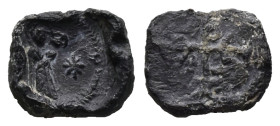 PB Byzantine monogrammatic seal (AD 6th century)
Obv: The Virgin holding the Child; star to right. Wreath border.
Rev: Unreadable cruciform monogram. ...