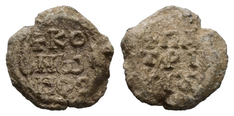 PB Byzantine seal of Konon, patrikios (AD 6th–7th centuries)
Obv: Inscription of...