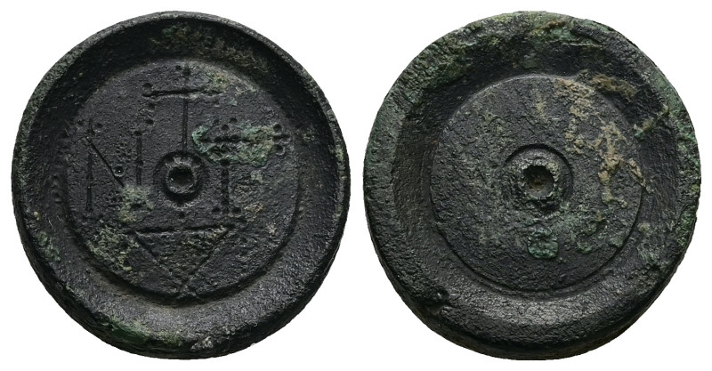 AE Eastern Mediterranean/Aegean. Three nomismata weight. (AD 6th–7th centuries)....