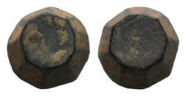 AE Islamic. Five-dirhams weight (AD 11th–13th centuries)
Truncated cone shaped.
Weight: 14.51 g.
Diameter: 15.39 mm.