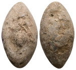 PB Greek sling bullet. Thrace (c. 4th–1st centuries BC)
Sling bullet is with an image of a bee on one side and with an illegible inscription (probably...