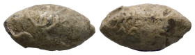 PB Greek sling bullet (c. 4th–1st centuries BC)
Sling bullet with an inscription NIK[H] (Νίκη, Nike) on one side; on the other, uncertain name and a p...