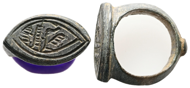 AE Byzantine finger-ring (c. AD 5th–6th centuries)
Bronze finger-ring with raise...