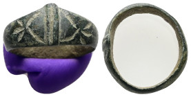 AE Ottoman archer’s ring (AD 12th–17th centuries)
A bronze archer’s ring. The ring with flat-section hoop and triangular flange extension which served...