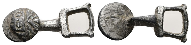 Late Roman silver belt-buckle (AD 4th-5th centuries)
A silver belt buckle; tongu...