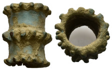 AE Persian mace head. Bronze Age (c. 2500BC-2400 BC)
Bronze shaft-hole mace head; knobbed decoration.
Cf. Artemide eLive 25, 1080.
Weight: 43.13 g.
Di...