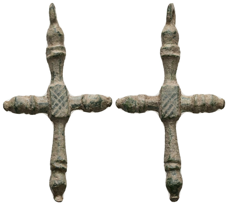 Pendant Cross. Early Byzantine, 6thC-7thC.
Pendant cross; bronze; with a hanging...
