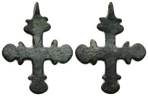 Pendant Cross. Middle Byzantine, 10thC-11thC.
Cross necklace; bronze; arms rounded at the ends, each with a pair of lateral protrusions.
Ref: Dalton 1...