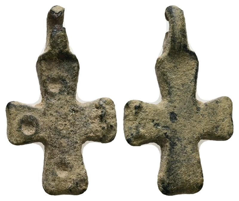 Pendant Cross. Middle Byzantine, 11thC.
Pendant Cross; bronze; cross patée, cast...