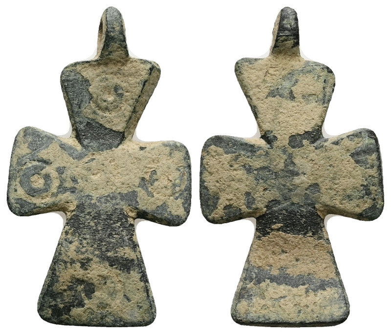 Pendant Cross. Middle Byzantine, 11thC.
Pendant Cross; bronze; cross patée, cast...