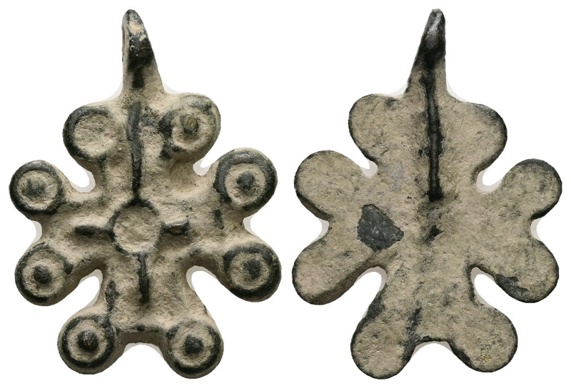 Bronze Cross Pendant. Middle Byzantine, 10thC-12thC.
Weight: 4.96 g. 
Diameter: ...