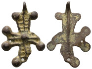 Bronze Cross Pendant. Middle Byzantine, 10thC-12thC.
Weight: 5.31 g. 
Diameter: 36.11 mm.