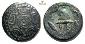 Greek
Kings of Macedon. Uncertain mint in Macedon. Alexander III - Kassander 325-310 BC.
Bronze Æ 5,06g 15,8 mm