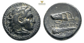 Kingdom of Macedon, Time of Alexander III - Kassander Æ Unit. 
Uncertain mint in Macedon, circa 325-310 BC. Head of Herakles right, wearing lion skin ...