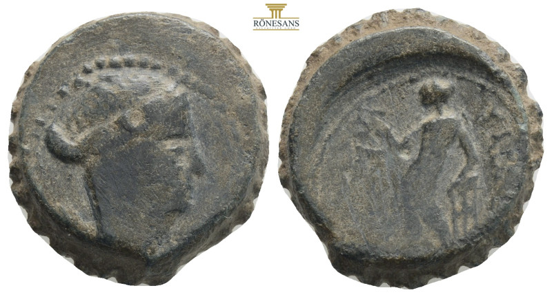 Seleukid Kings of Syria, Antiochos III Megas (ca 223-187 BC) AE Sardes
Obv: Laur...