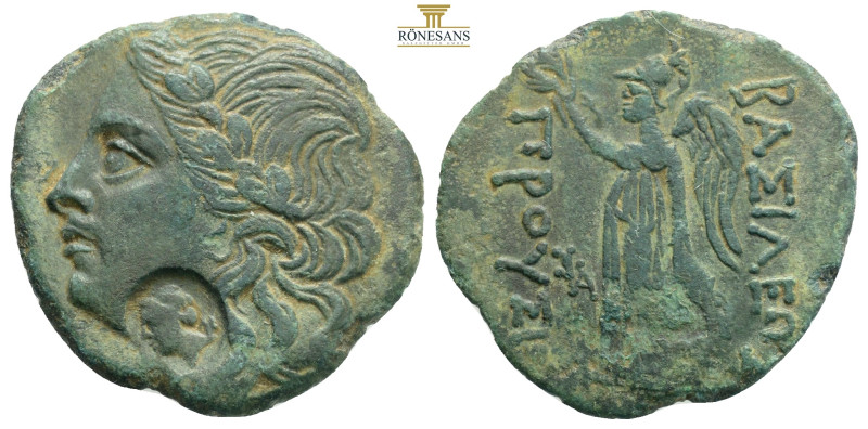 KINGS of BITHYNIA. Prusias I Cholos. 230-182 BC. Æ .
Laureate head of Apollo lef...