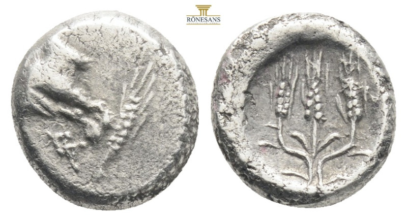 Thrace. Kalchedon. (387-340 BC) AR Hemidrachm. Obv: Forepart of bull left with p...