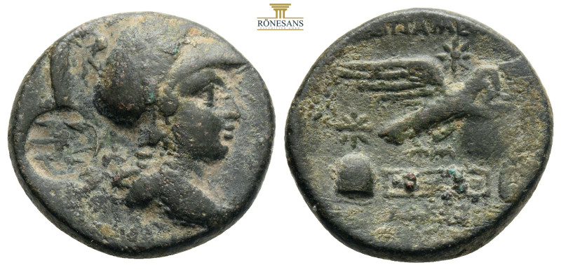 PHRYGIA. Apameia.(Circa 88-40 BC).Ae.

Obv : Helmeted bust of Athena right.

Rev...