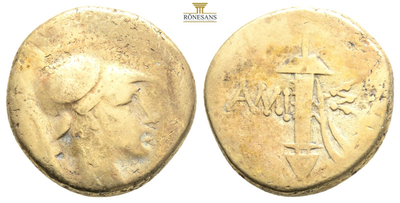 PONTOS, Amisos. Time of Mithradates VI Eupator. Circa 85-65 BC. Æ 
Helmeted head...