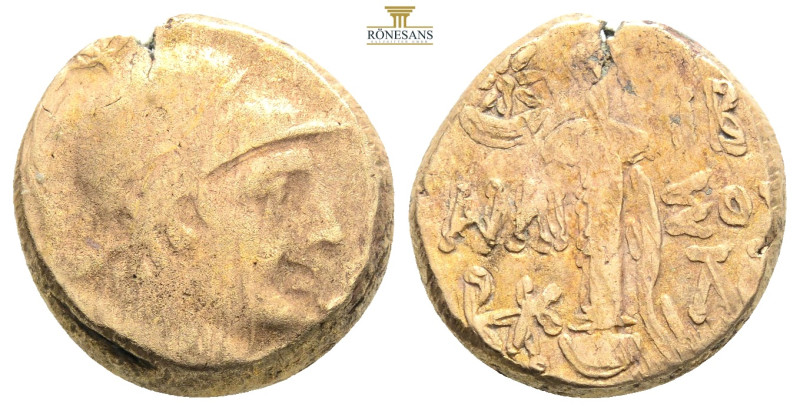 PONTOS, Amisos. Time of Mithradates VI Eupator. Circa 85-65 BC. Æ 
Helmeted head...