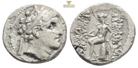 Greek
SELEUKID EMPIRE. Antiochos IV Epiphanes. 175-164 BC. AR Drachm…..Antioch on the Orontes mint. Struck circa 173/2-169/8 BC. Diademed head right /...