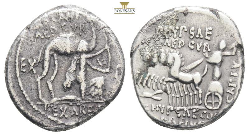 Roman Republic
M. Aemilius Scaurus and Pub. Plautius Hypsaeus AR Denarius. Rome,...