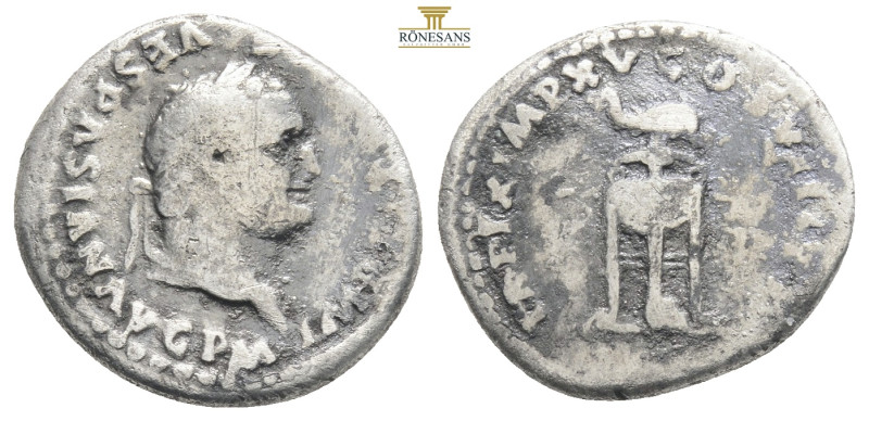 Titus, 79 - 81 AD Denarius 80 AD Rome Obverse: IMP TITVS CAES VESPASIAN AVG P M,...