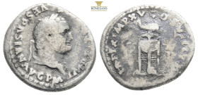 Titus, 79 - 81 AD Denarius 80 AD Rome Obverse: IMP TITVS CAES VESPASIAN AVG P M, head with laurel wreath r. Rev.: TR P IX IMP XV COS VIII P P, raven, ...