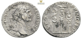 Roman Imperial Silver
Trajan. Denarius; 98-117 AD, Rome, 113-4 AD, Denarius, BM-461; RSC-577a; Woytek, MIR-419 Obv: COS VI, bust laureate, draped r., ...