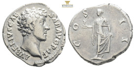 Marcus Aurelius, as Caesar (Antoninus Pius, 138-161), Denarius, Rome, AD 145-(147?); AR
 AVRELIVS CA - ESAR AVG PII F, bare head r., Rv. COS - II, Spe...