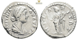 FAUSTINA II (d. 176 AD). Denarius. Rome. 161 - 164 AD
Obv: FAVSTINA - AVGVSTA. Draped bust with pearl hair band on the right.
Rs: FECVN - D - ITAS. Fe...