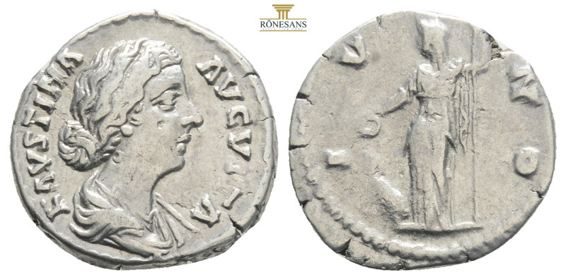 FAUSTINA JUNIOR. Augusta, 147-176 AD. AR Denarius Struck 161-164 AD. FAUSTINA AV...