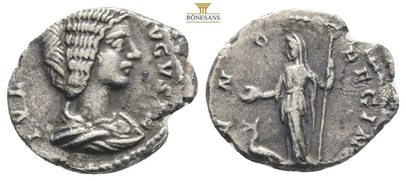 ulia Domna, AR denarius....Laodicea ad Mare, RIC-640; BMC-601, struck 196-202 AD...