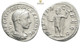 Severus Alexander (222 - 235 AD).
Denarius (silver). 222 AD Rome.
Obv: IMP C M AVR SEV ALEXAND AVG. Bust with laurel wreath and paludament on the righ...