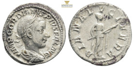 GORDIAN III. (238 - 244 AD). Denarius. 240 - 241 AD Rome.
Vs: IMP GORDIANVS PIVS FEL AVG. Bust with laurel wreath, paludament and armor on the right.
...